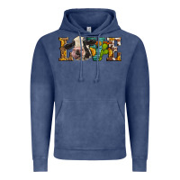 Vintage Denim Western Love Holstein Cow Vintage Hoodie - LillyAllenDesigns