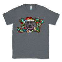 Charcoal Heather christmas joy pitbull Classic Tee - RanaPortraitStore
