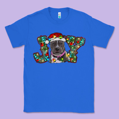 Christmas Joy Pitbull Classic Tee Designed By Ranaportraitstore