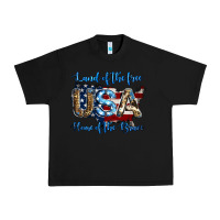 Black land of the free home of the brave american flag background Urban Heavy Tee - Jasminsmagicworld