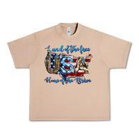 Burro land of the free home of the brave american flag background Urban Heavy Tee - Jasminsmagicworld