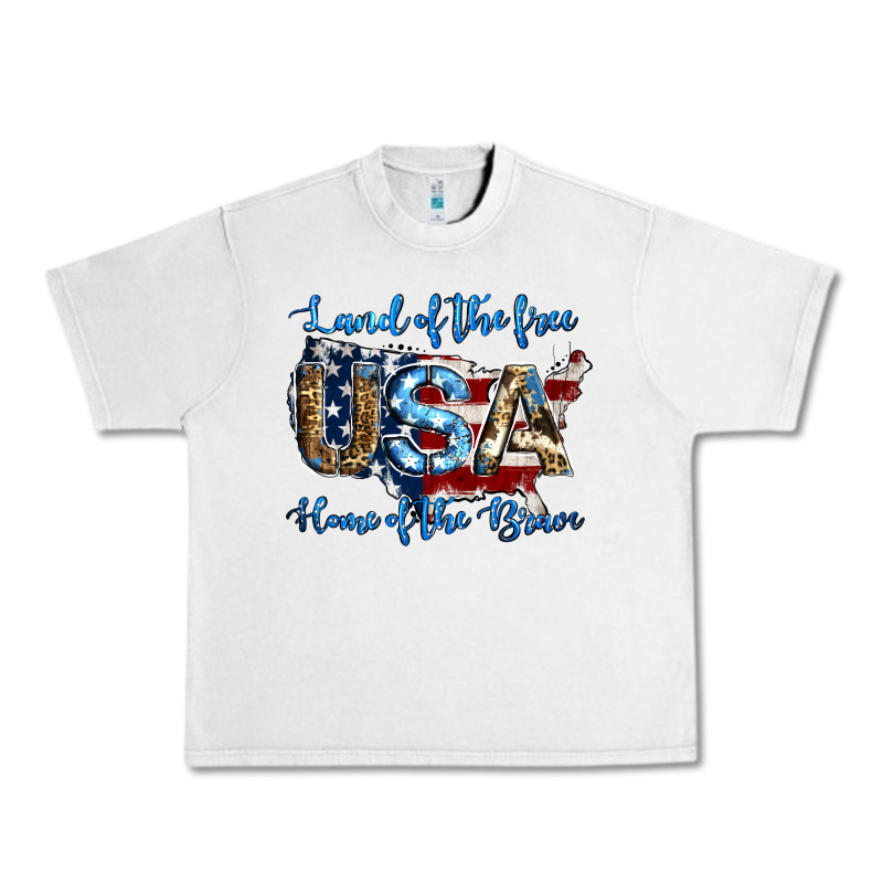 Land Of The Free Home Of The Brave American Flag Background Urban Heavy Tee by Jasminsmagicworld | Teevron