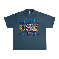 Midnight Navy land of the free home of the brave american flag background Urban Heavy Tee - Jasminsmagicworld