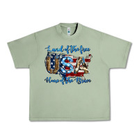 Oil Green land of the free home of the brave american flag background Urban Heavy Tee - Jasminsmagicworld