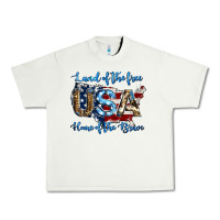 Pistachio land of the free home of the brave american flag background Urban Heavy Tee - Jasminsmagicworld