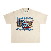 Sandshell land of the free home of the brave american flag background Urban Heavy Tee - Jasminsmagicworld