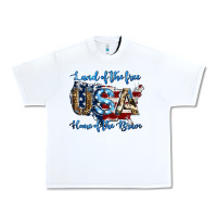 White land of the free home of the brave american flag background Urban Heavy Tee - Jasminsmagicworld