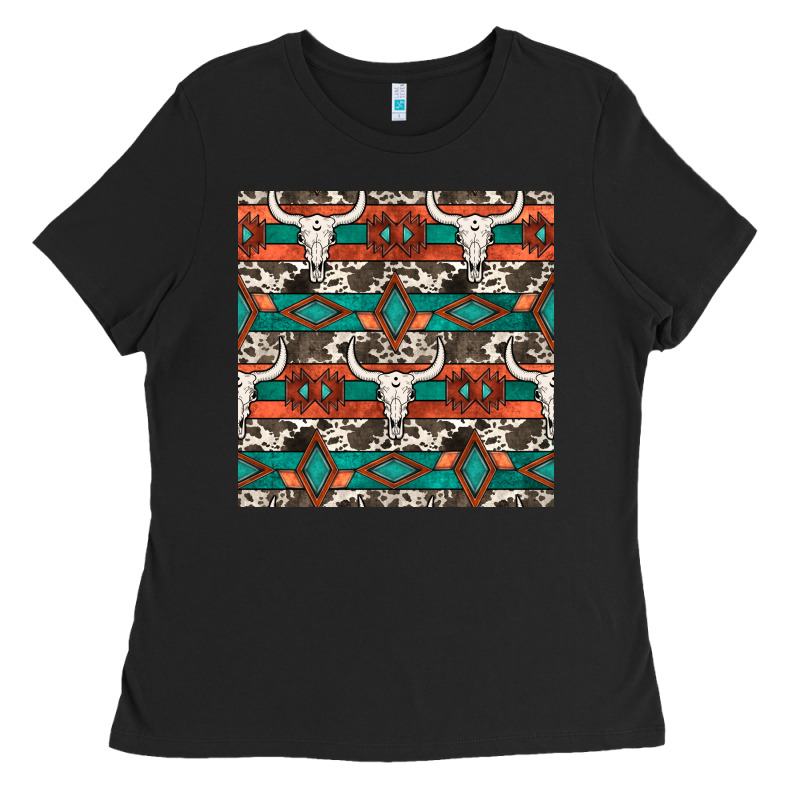 Native American Aztec Seamless Pattern 3 Ladies Tee by BundleAndBundleShop | Teevron