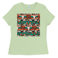 Matcha native american aztec seamless pattern 3 Ladies Tee - BundleAndBundleShop