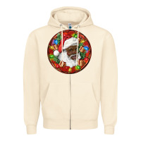 Sandshell Black Santa Christmas Zipper Hoodie - RanaPortraitStore