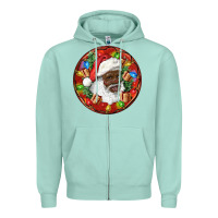 Black Santa Christmas Zipper Hoodie | Teevron