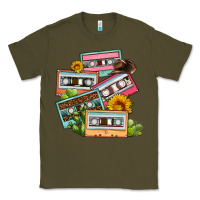 Army Green 90s country caassette tapes Classic Tee - OliviaCreatesArt
