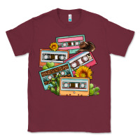 Burgundy 90s country caassette tapes Classic Tee - OliviaCreatesArt
