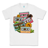 White 90s country caassette tapes Classic Tee - OliviaCreatesArt