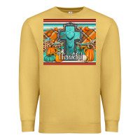 Antique Gold fall thankfull cross Premium Sweatshirt - Jasminsmagicworld