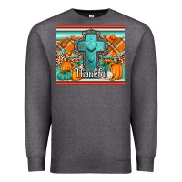 Charcoal Heather fall thankfull cross Premium Sweatshirt - Jasminsmagicworld
