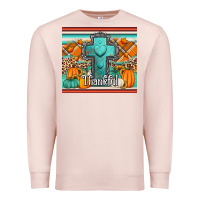 Pale Pink fall thankfull cross Premium Sweatshirt - Jasminsmagicworld