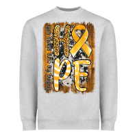 Heather Grey finding the cure starts with hope childhood cancer awareness  with bac Heavyweight Sweatshirt - Jasminsmagicworld