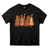 Black melanin christmas trees with lights Heavy Core Tee - FaDigitalArtStudio