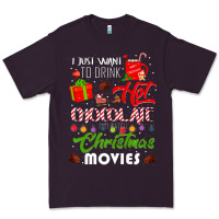 Plum i just want to drink hot chocolate watch christmas movies premium Premium Tee - baoMotion