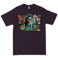 Plum Mom life skull Mother's Day Premium Tee - FaDigitalArtStudio