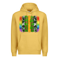 Antique Gold st patricks day rainbow brushstroke Premium Hoodie - Artiststas