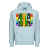 Blue Mist st patricks day rainbow brushstroke Premium Hoodie - Artiststas