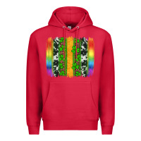 Cardinal st patricks day rainbow brushstroke Premium Hoodie - Artiststas