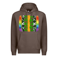Coffee st patricks day rainbow brushstroke Premium Hoodie - Artiststas