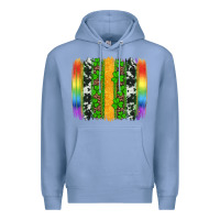 Colony Blue st patricks day rainbow brushstroke Premium Hoodie - Artiststas