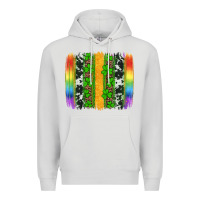 Dove Grey st patricks day rainbow brushstroke Premium Hoodie - Artiststas
