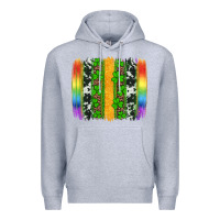 Heather Grey st patricks day rainbow brushstroke Premium Hoodie - Artiststas