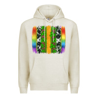Oatmeal Heather st patricks day rainbow brushstroke Premium Hoodie - Artiststas