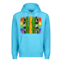 Ocean Blue st patricks day rainbow brushstroke Premium Hoodie - Artiststas