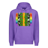 Purple st patricks day rainbow brushstroke Premium Hoodie - Artiststas