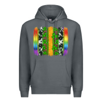 Rock st patricks day rainbow brushstroke Premium Hoodie - Artiststas
