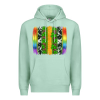 Seafoam st patricks day rainbow brushstroke Premium Hoodie - Artiststas
