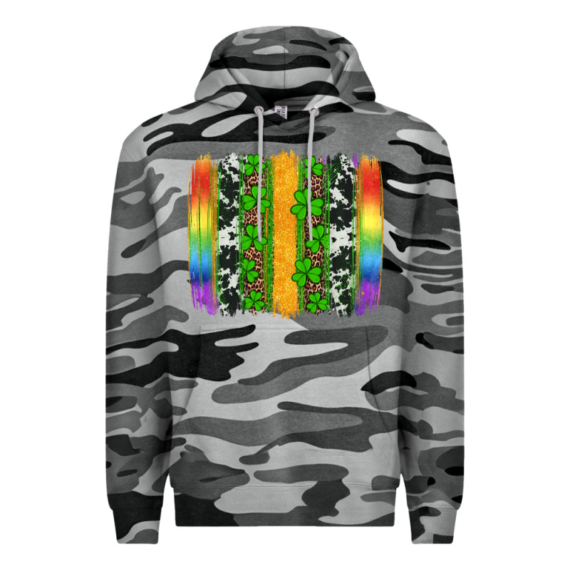 St Patricks Day Rainbow Brushstroke Premium Hoodie by Artiststas | Teevron