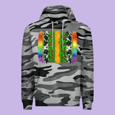 St Patricks Day Rainbow Brushstroke Premium Hoodie Designed By Artiststas