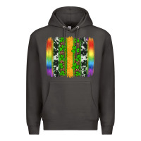 Smoke st patricks day rainbow brushstroke Premium Hoodie - Artiststas