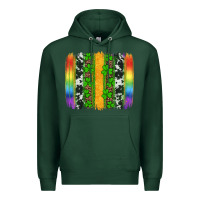 Sports Green st patricks day rainbow brushstroke Premium Hoodie - Artiststas