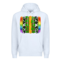 White st patricks day rainbow brushstroke Premium Hoodie - Artiststas