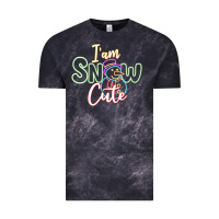 Cloud Black T am SNOW CUTE Vintage Tee - CowhideDigitalArt