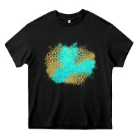 Black turquoise leopard patch Heavy Core Tee - Jasminsmagicworld