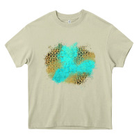 Mossy turquoise leopard patch Heavy Core Tee - Jasminsmagicworld