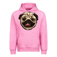 Fuchsia Pink pug Urban Hoodie - Jasminsmagicworld