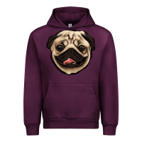 Mauve Wine pug Urban Hoodie - Jasminsmagicworld