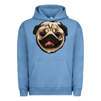 Pigment Pebble Blue pug Urban Hoodie - Jasminsmagicworld