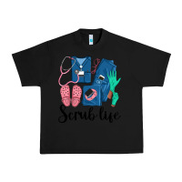 Black Scrub Life Nurse Urban Heavy Tee - LillyAllenDesigns