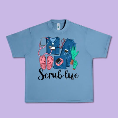 Scrub Life Nurse Urban Heavy Tee Designed By Lillyallendesigns